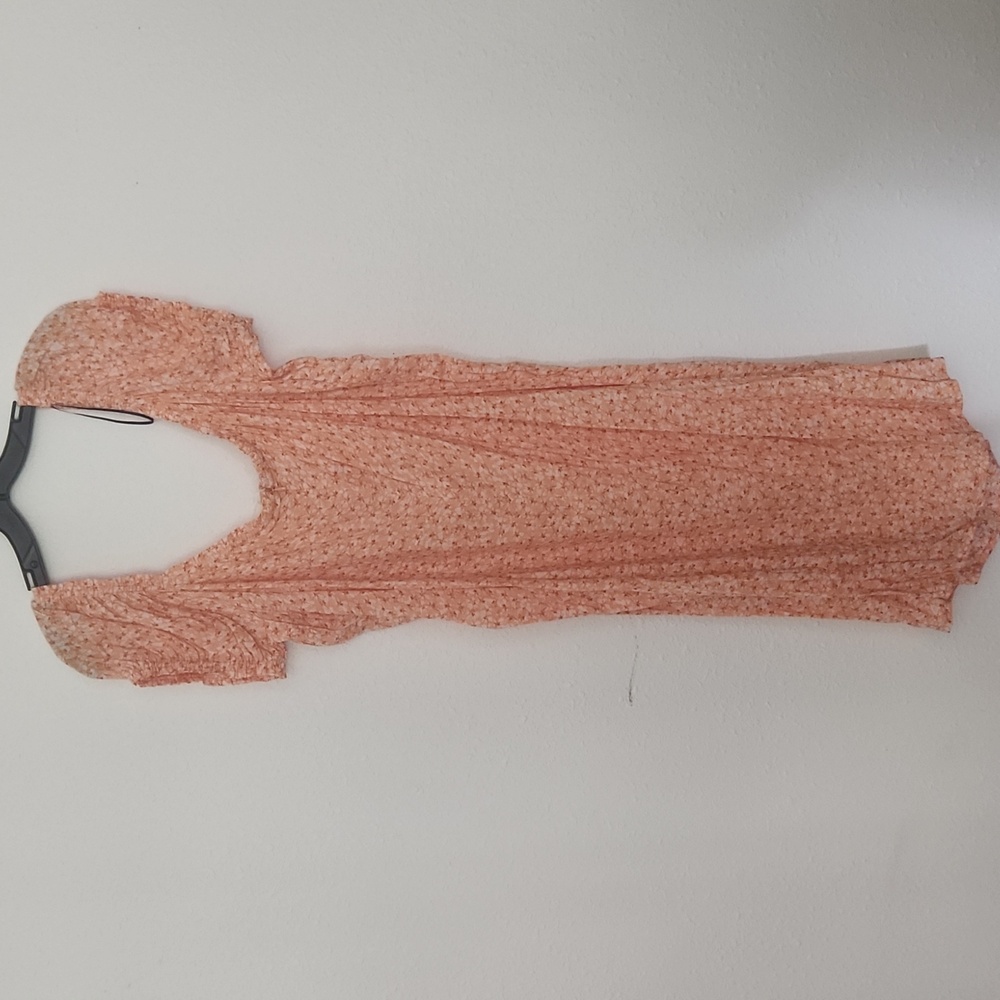 H&M: Off The Shoulder Orange And White Floral Dress - Picture 5 of 8